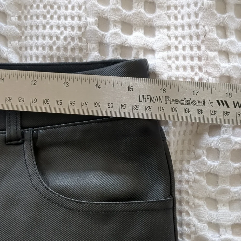 Betabrand Faux Leather Pants Medium Black 31X25 - Picture 8 of 14